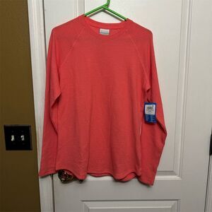 Columbia Women's Coral Waffle Long Sleeve Top Size M Casual Fall